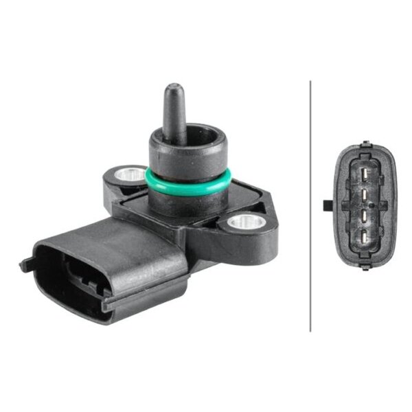Sensor Ladedruck 4-polig HELLA Sensorik-Expertise passend für u.a. HYUNDAI i30