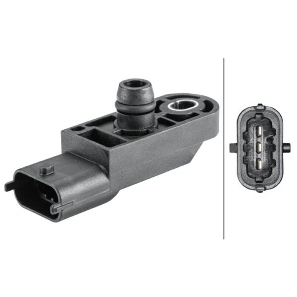 Sensor Ladedruck 3-polig HELLA für RENAULT MEGANE III Coupe (DZ0/1_)