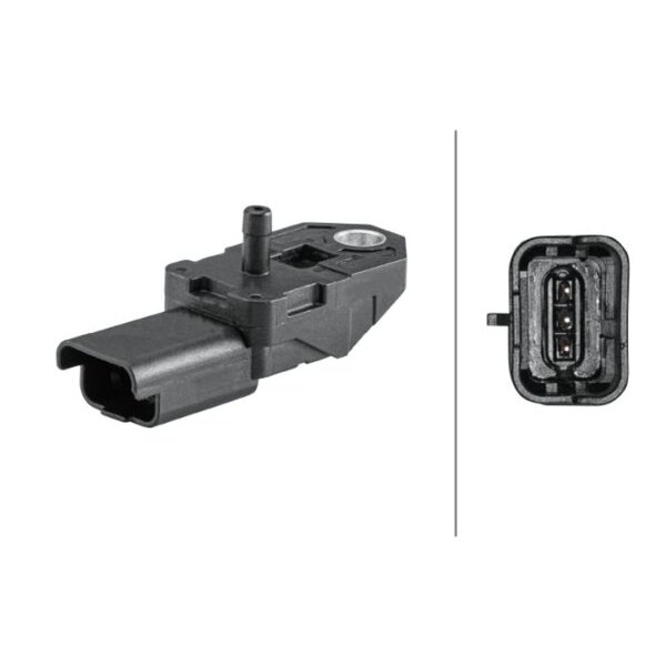 Boost Pressure Sensor 3-pin HELLA sensor expertise suitable for CITROËN C5