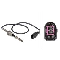 Sensor Exhaust Gas Temperature 2-pin 455 mm cable HELLA...