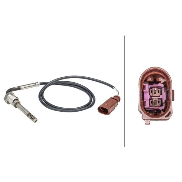 Sensor Exhaust Gas Temperature 2-pin 650 mm cable HELLA for e.g. VW CRAFTER