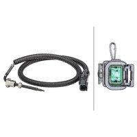 Sensor Abgastemperatur geschraubt 2-polig 575 mm Kabel HELLA