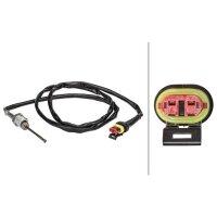 Exhaust gas temperature sensor screwed 2-pin 1,000 mm...