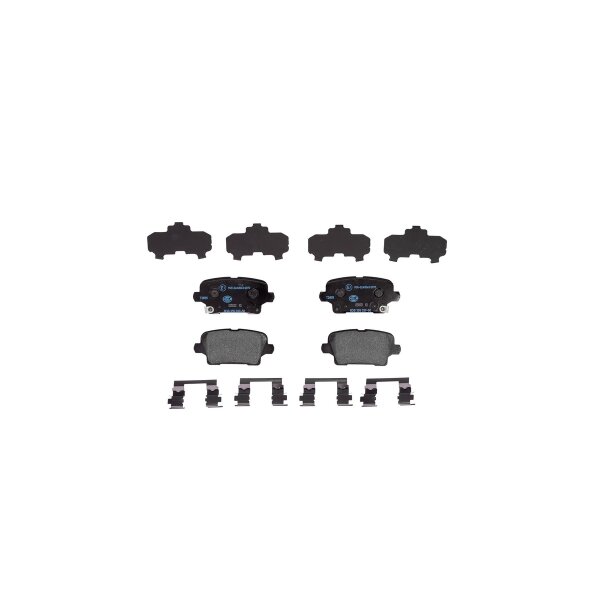 Brake pad set with wear warning 17.5 mm HELLA for e.g. OPEL INSIGNIA