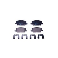 Brake pad set discs with wear warning 19 mm HELLA for...