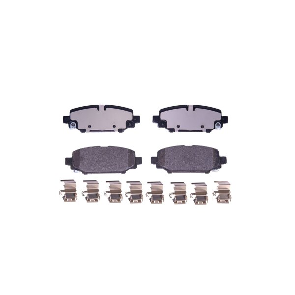 Brake pad set discs with wear warning 19 mm HELLA for JEEP WRANGLER