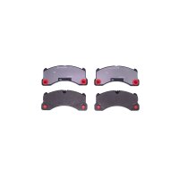 Brake pad set with wear warning 17.1 mm HELLA for PORSCHE...