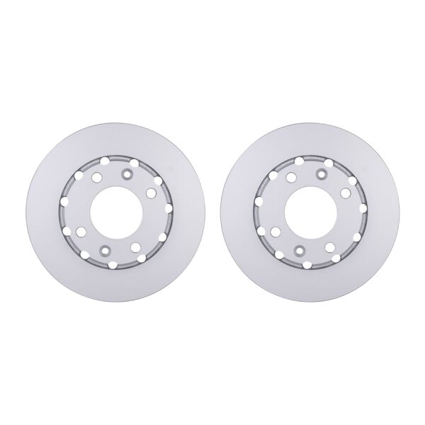 2 Bremsscheiben voll Ø 71,1 mm 10 mm HELLA passend für u.a. PEUGEOT 208