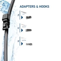 Wiper blade rear flat bar wiper blade HELLA Rear for e.g. CITROËN C5 III Break