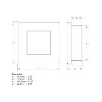 Deckenleuchte quadrat EuroLED75 190lm 5000K Chrom HELLA MARINE weiß Licht