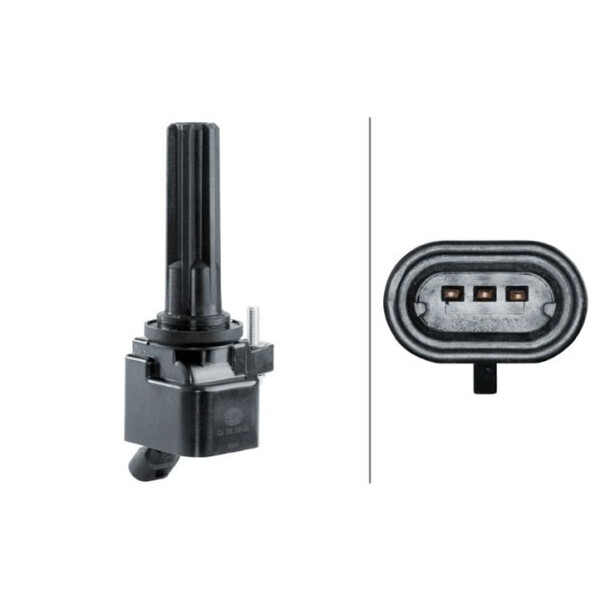 Zündspule geschraubt Kerzenschacht 3-polig HELLA für u.a. CHEVROLET COLORADO