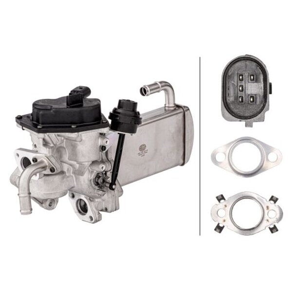 EGR module electric HELLA with EGR cooler with EGR valve for VW TRANSPORTER T5
