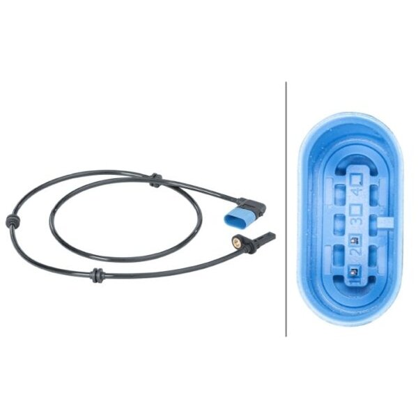 Wheel Speed Sensor 2-pin active 1.134 mm cable HELLA for MB A-KLASSE and others