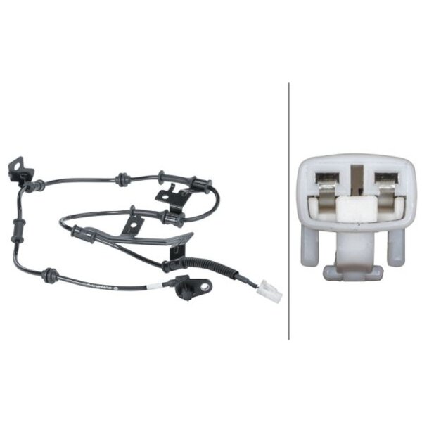 Wheel Speed Sensor 2-pin active 870 mm cable HELLA for e.g. HYUNDAI ix20