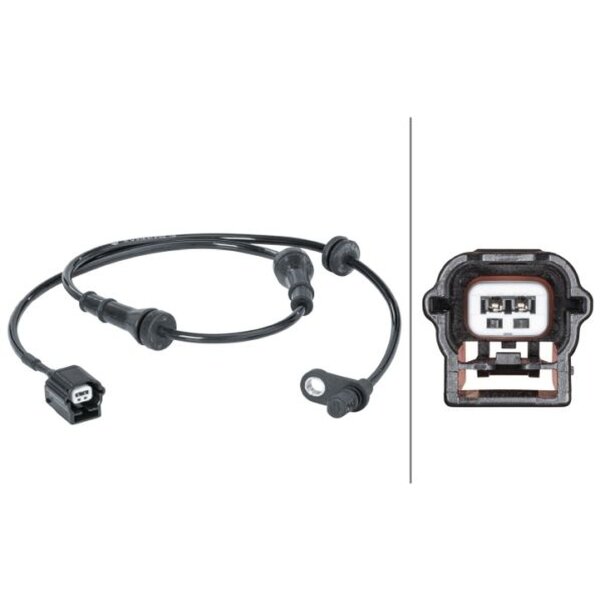 Sensor Raddrehzahl hinten links 2-polig HELLA für NISSAN JUKE (F15)