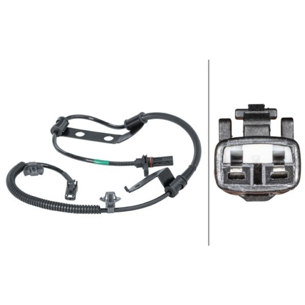 Sensor Raddrehzahl 2-polig aktiver Sensor 790 mm Kabel HELLA für u.a. KIA CEED