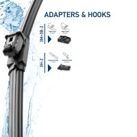 Wiper blade front flat bar wiper blade HELLA EasySets for JAGUAR XJ and others