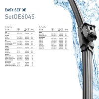 Scheibenwischer Wischblatt Flachbalkenwischblatt vorne SetOE6045 EasySets HELLA