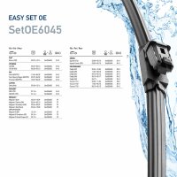 Scheibenwischer Wischblatt Flachbalkenwischblatt vorne SetOE6045 EasySets HELLA