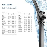 Scheibenwischer Wischblatt Flachbalkenwischblatt vorne SetOE6048 EasySets HELLA