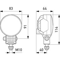 HELLA surface-mounted LED worklights for close-range...
