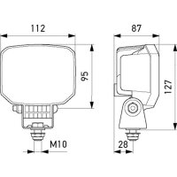 HELLA surface-mounted LED worklights for close-range...