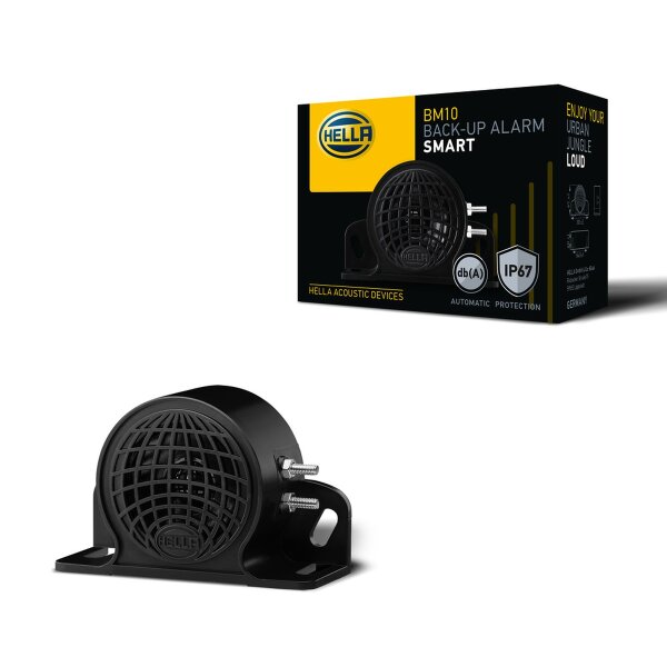 Reversing Alarm 48 V 12 W 0.6 A screw contact 97 dBA HELLA for various vehicles