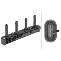 Zündspule inkl. Zündkerzenstecker 3-polig HELLA...