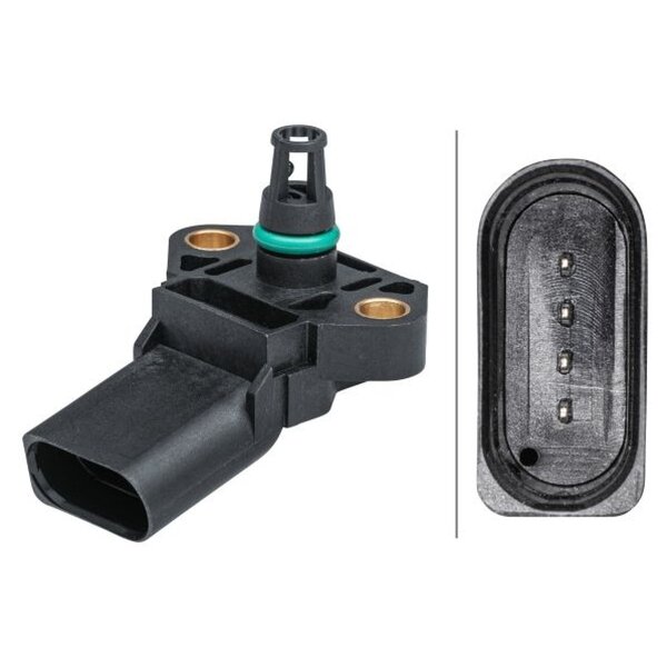 Sensor Ladedruck geschraubt mit Dichtung HELLA für VW GOLF VII