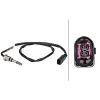 Exhaust gas temperature sensor 540mm 2-pin HELLA for VW...