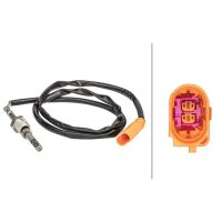 Sensor Exhaust Gas Temp screwed 2-pin 830 mm cable HELLA...