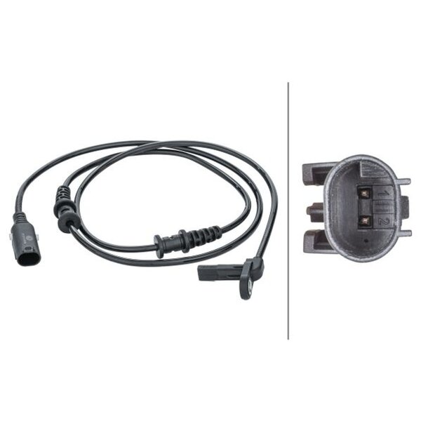 Wheel Speed Sensor 2-pole active sensor 1.065 mm cable HELLA for e.g. MB VITO