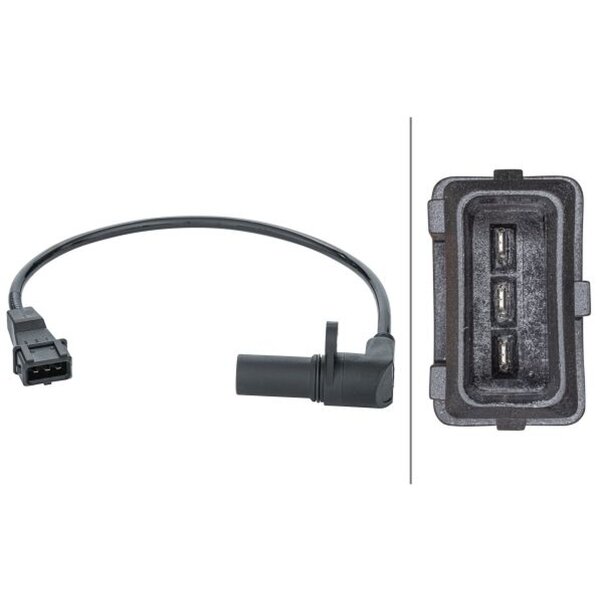 Pulse generator crankshaft inductive sensor 3-pole HELLA for CHEVROLET