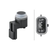 Sensor Einparkhilfe gesteckt mit Befestigungsring HELLA...