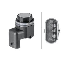 Sensor Einparkhilfe gesteckt mit Befestigungsring HELLA...