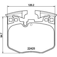 Brake pad set, disc brake 19.9mm HELLA for ALPINA XD3 and others