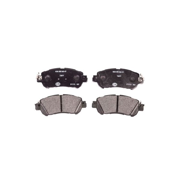 Brake pad set disc brake with acoustic wear warning 15.4 mm HELLA