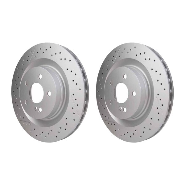 2 Brake Discs internally ventilated Ø 67 mm 26 mm HELLA suitable for e.g. MB CLK