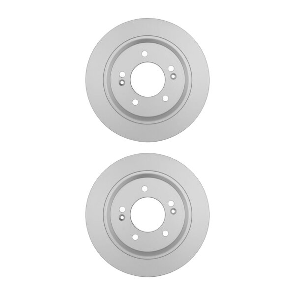 2 Brake Discs full Ø 76 mm 10 mm HELLA suitable for e.g. HYUNDAI KONA