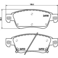 Brake pad set disc brake 16 mm BREMBO suitable for e.g....