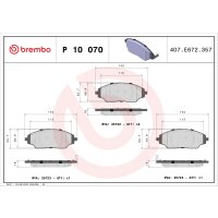 Bremsbelagsatz Scheibenbremse 18 mm BREMBO für u.a....