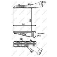 Intercooler 300 mm - 288 mm NRF suitable for e.g. VW TOUAREG