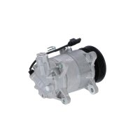 Compressor air conditioning with V-ribbed belt pulley 110mm NRF for BMW 2