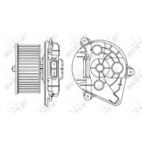 Innenraumgebläse 12 V 2-polig NRF passend für u.a. NISSAN PRIMASTAR