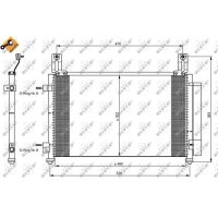 Air conditioning condenser with sealing ring NRF for CHEVROLET MATIZ and others