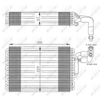 Verdampfer Klimaanlage mit Dichtring 300 mm - 229 mm NRF für u.a. MB 124