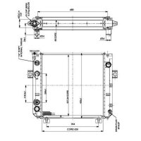 Radiator engine cooling 427 - 426 mm alu NRF for e.g. HYSTER