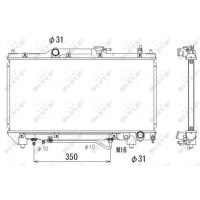Radiator engine cooling 658 - 325 mm alu NRF for e.g. TOYOTA AVENSIS