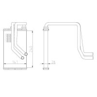 Heat exchanger interior heater 147 mm - 240 mm NRF for e.g. MITSUBISHI LANCER