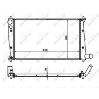 Radiator engine cooling cooling fins brazed 610 - 366 mm alu NRF for TATA INDICA